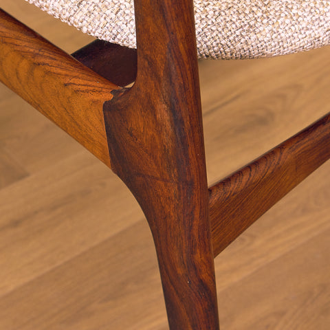 Danish dining chairs in Santos rosewood, model OD49 by Erik Buch for OD Møbler