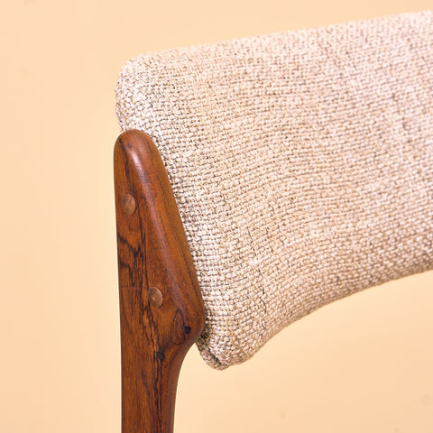 Danish dining chairs in Santos rosewood, model OD49 by Erik Buch for OD Møbler