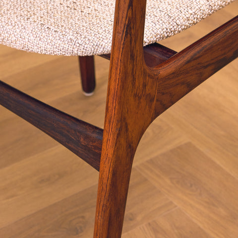 Danish dining chairs in Santos rosewood, model OD49 by Erik Buch for OD Møbler