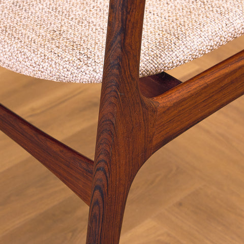 Danish dining chairs in Santos rosewood, model OD49 by Erik Buch for OD Møbler