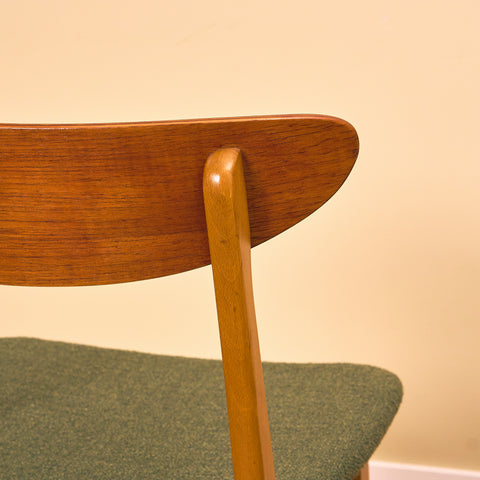 Dining chairs in teak & beech by Farstrup, model 210