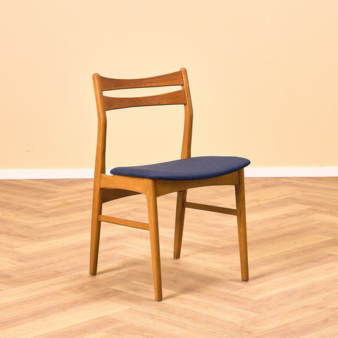 Danish dining chairs in teak and beech