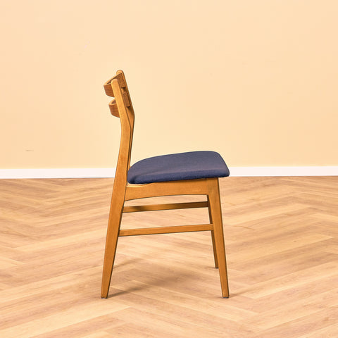 Danish dining chairs in teak and beech