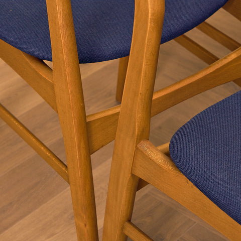 Danish dining chairs in teak and beech