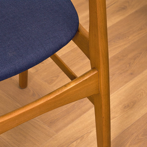 Danish dining chairs in teak and beech