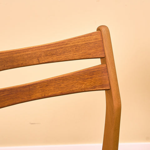 Danish dining chairs in teak and beech