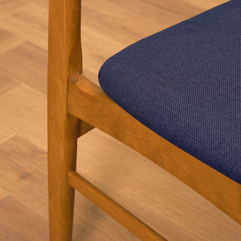 Danish dining chairs in teak and beech