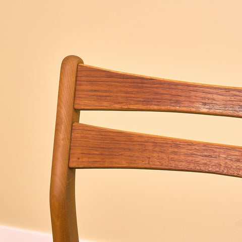 Danish dining chairs in teak and beech