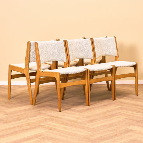 Danish dining chairs in oak by Erik Buch for Anderstrup Møbelfabrik, model 89