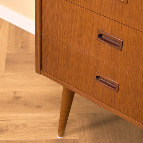 Swedish bookshelf in teak and beech
