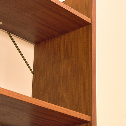 Swedish bookshelf in teak and beech