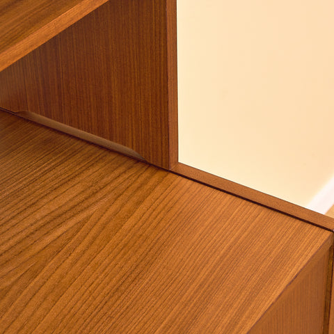 Swedish bookshelf in teak and beech