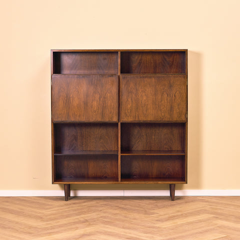 Danish bookshelf in Santos rosewood, model nr.6 by Omann Jun