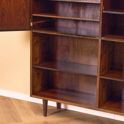 Danish bookshelf in Santos rosewood, model nr.6 by Omann Jun
