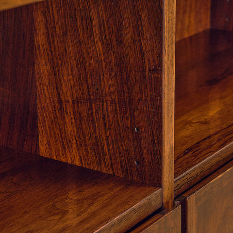Danish bookshelf in Santos rosewood, model nr.6 by Omann Jun