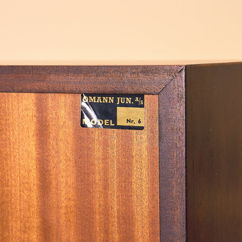 Danish bookshelf in Santos rosewood, model nr.6 by Omann Jun