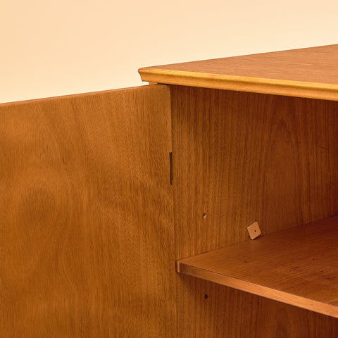 Swedish highboard in teak by Hugo Troeds, Bjärnum