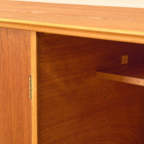 Swedish highboard in teak by Hugo Troeds, Bjärnum