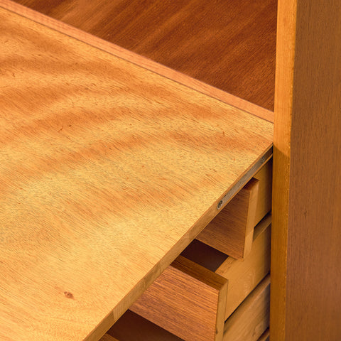 Swedish highboard in teak by Hugo Troeds, Bjärnum