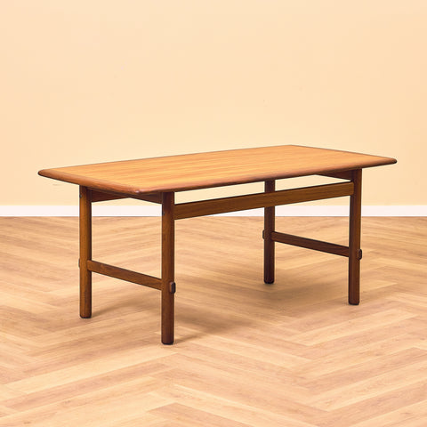 Swedish coffee table in teak and walnut by HMB Möbler Rörvik
