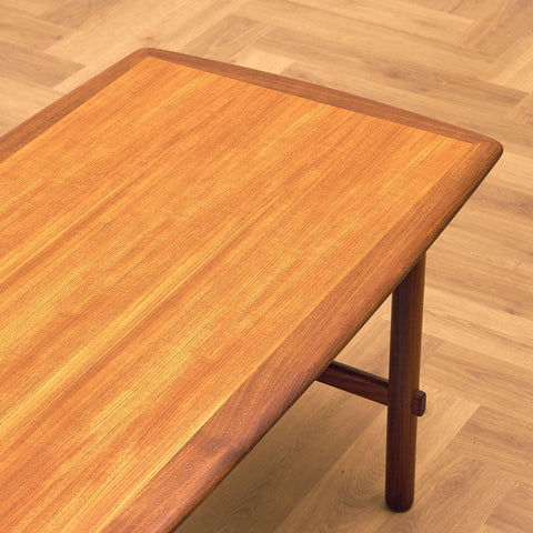Swedish coffee table in teak and walnut by HMB Möbler Rörvik
