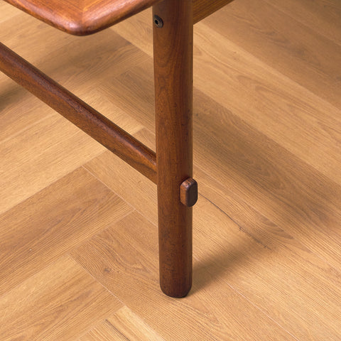 Swedish coffee table in teak and walnut by HMB Möbler Rörvik