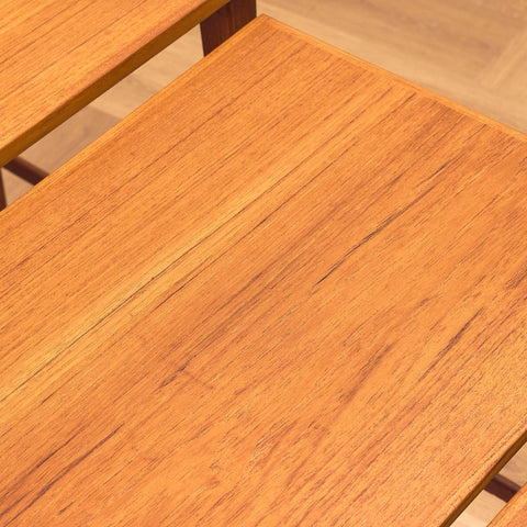 Danish set of nest of tables in teak