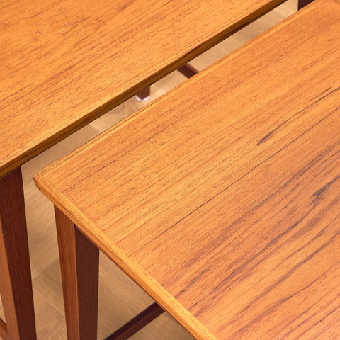 Danish set of nest of tables in teak