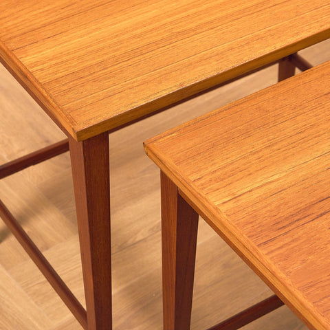 Danish set of nest of tables in teak