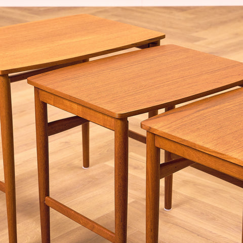 Danish set of nest of tables in teak