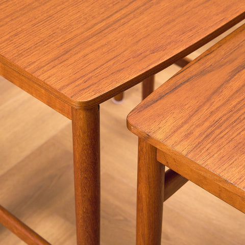 Danish set of nest of tables in teak