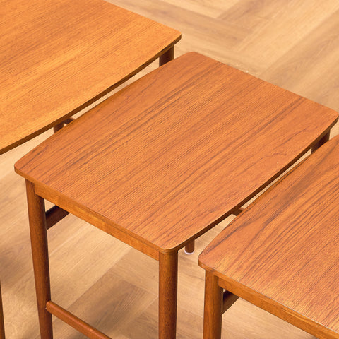 Danish set of nest of tables in teak