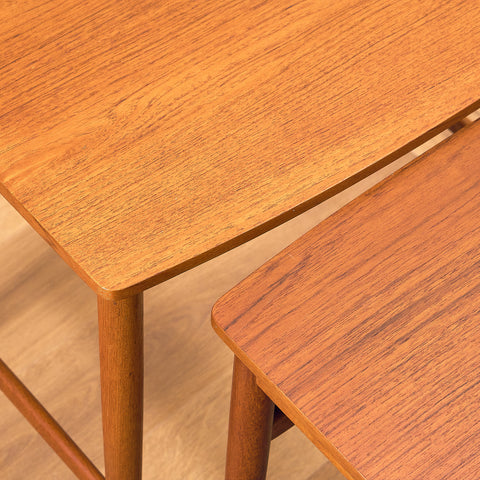 Danish set of nest of tables in teak