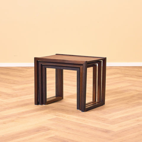 Danish set of nest of tables in Santos rosewood