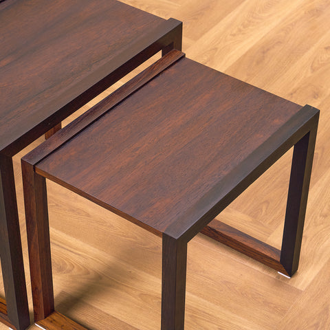 Danish set of nest of tables in Santos rosewood
