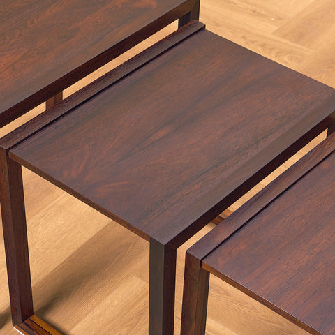 Danish set of nest of tables in Santos rosewood