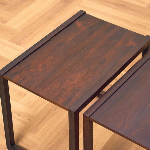 Danish set of nest of tables in Santos rosewood