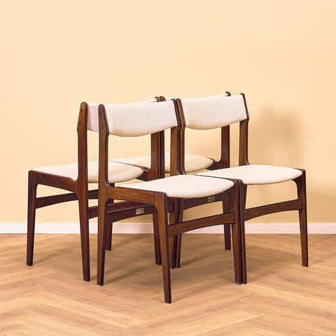 Danish dining chairs in teak by Erik Buch for Nova møbelfabrik