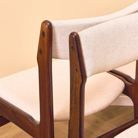 Danish dining chairs in teak by Erik Buch for Nova møbelfabrik