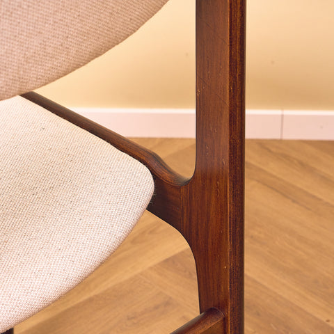 Danish dining chairs in teak by Erik Buch for Nova møbelfabrik