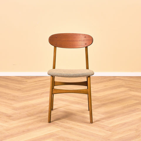 Danish dining chairs in teak and beech