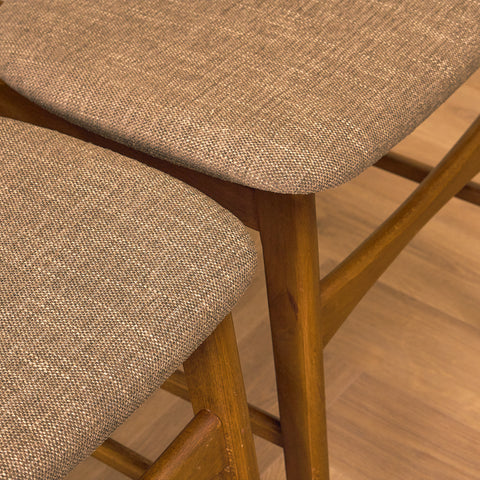 Danish dining chairs in teak and beech