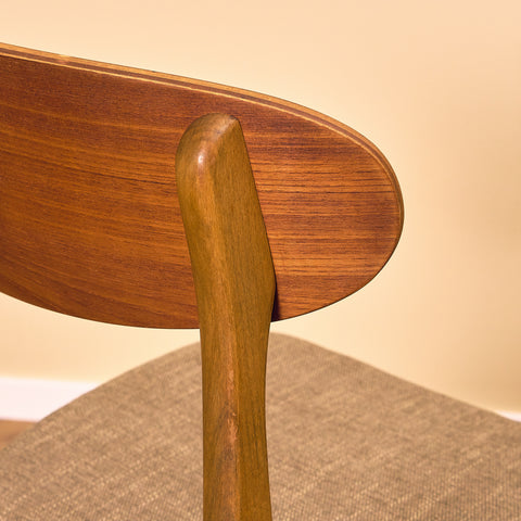 Danish dining chairs in teak and beech