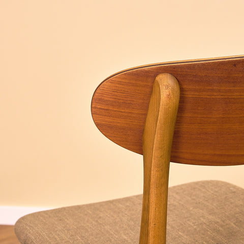 Danish dining chairs in teak and beech
