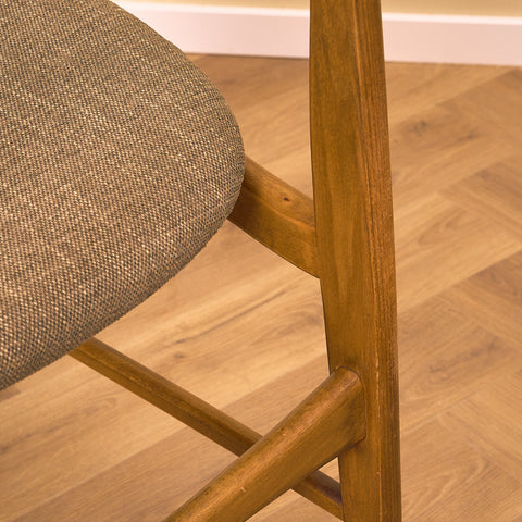 Danish dining chairs in teak and beech
