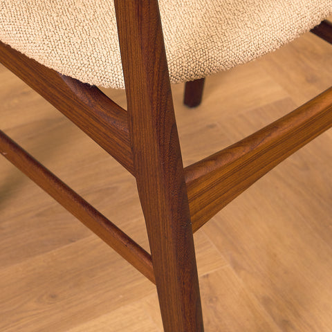 Danish dining chairs in teak and walnut