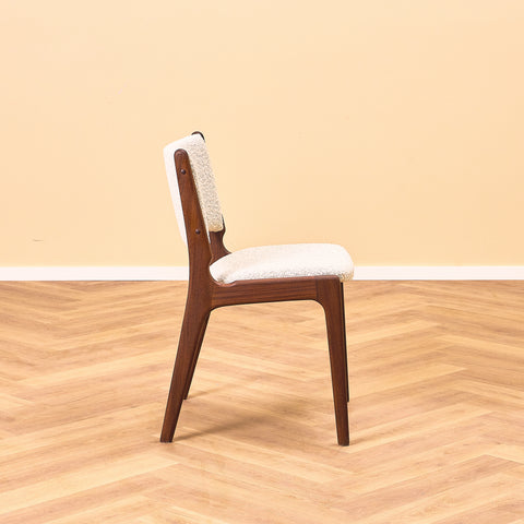 Danish dining chairs in walnut by Erik Buch, model 98