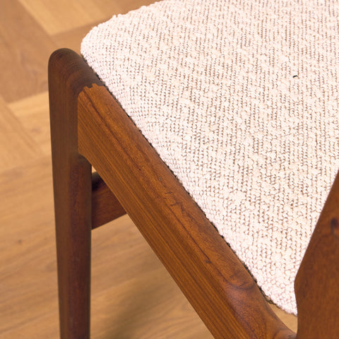 Danish dining chairs in walnut by Erik Buch, model 98