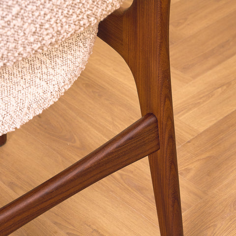 Danish dining chairs in walnut by Erik Buch, model 98