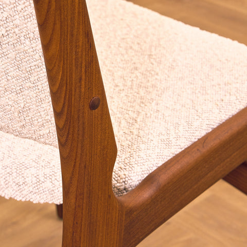 Danish dining chairs in walnut by Erik Buch, model 98